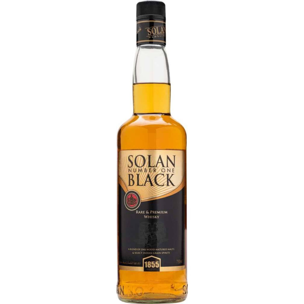 Solan Number One Black Indian Blended Whisky 700ml – Bains Liquor