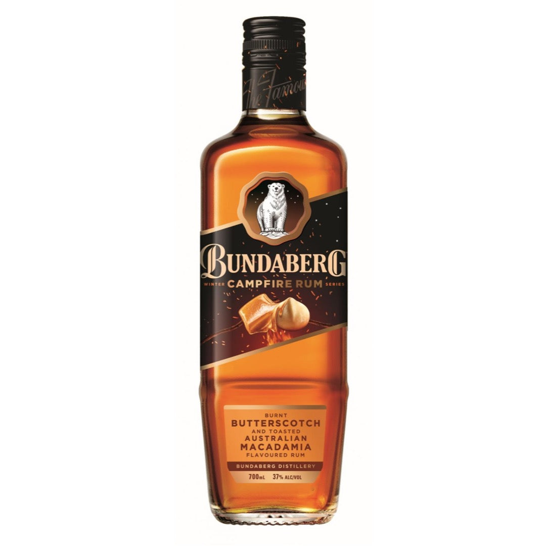 Bundaberg Campfire Butterscotch & Macadamia Rum 700ml Bains Liquor